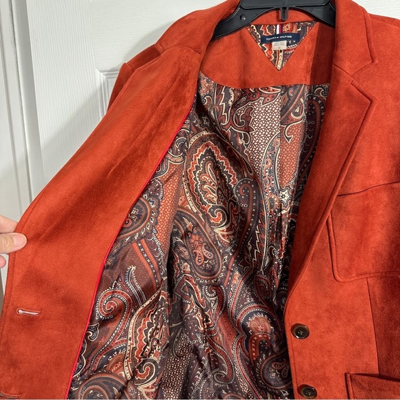 NWOT Tommy Hilfiger sz. 14 blazer, suede feel, sienna color, fall, academia - Picture 7 of 12
